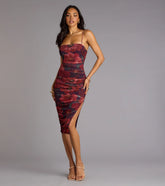 Wildflower Nights Mesh Midi Dress