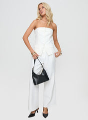 Change It Up Strapless Top White Petite