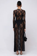 Sheveta Lyon Lace Dress In Black Lace