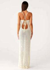 Siren Song Crochet Maxi Dress - Ivory