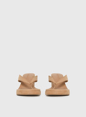 Kamiko Wedged Heels Tan Faux Suede