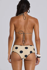 Lola Mini Short Bikini Bottoms In Polkadot Stripe