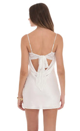 Venice Muse Lace Bust White Mini Dress