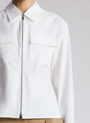 Sage Cotton Zip Top
