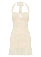Toni Halter Mini dress - Lemon