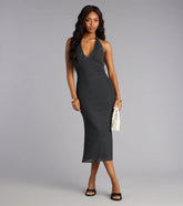 Retro Romance Halter Midi Dress