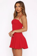 Think I'M In Love Mini Dress Red