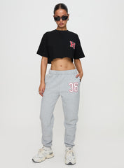Harvard Graphic Track Top Black