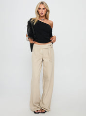 Boxie Mid Rise Wide Leg Jeans Washed Green