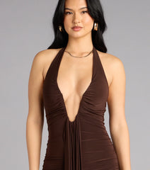 Allyssa Halter Sash Mermaid Formal Dress