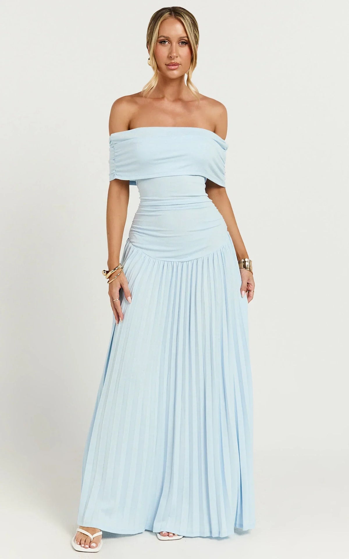 Lioness - Field Of Dreams Maxi Dress In Soft Blue