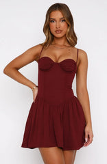 You'Re A Problem Mini Dress Wine