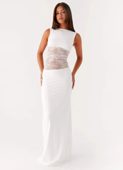 Medina Lace Maxi Dress - White