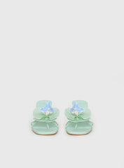 Azira Flower Detail Heels Blue