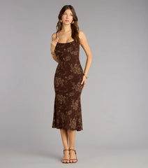 Café Society Floral Midi Dress