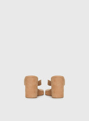 Kamiko Wedged Heels Tan Faux Suede