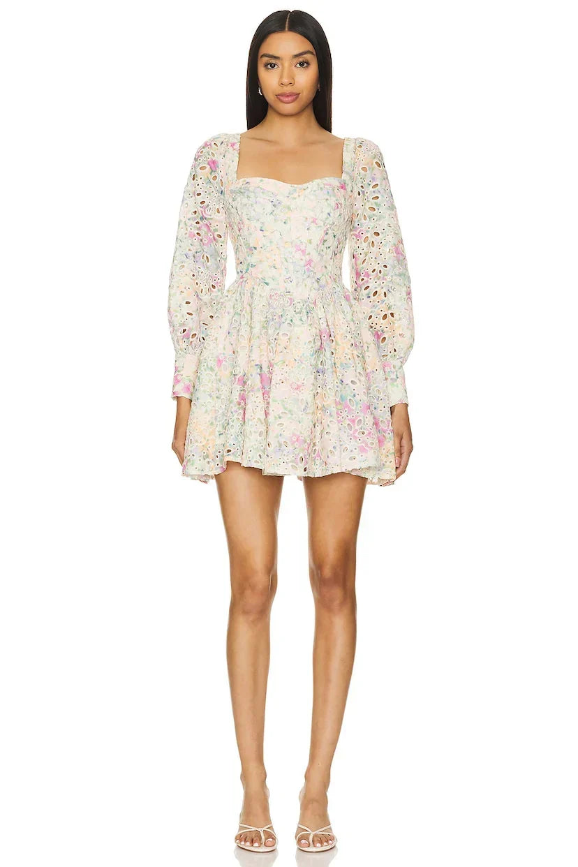Lila Flounce Dress
