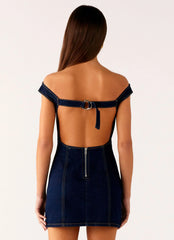 Bonnie Denim Mini Dress - Indigo