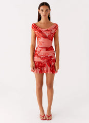 Cait Mini Dress - Sicily Sunsets Print