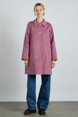 Mercedes Bow Reversible Trench - Gingham & Ecru