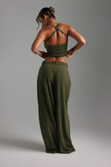 Sheveta The Ivy Wide-Leg Trousers - Cypress